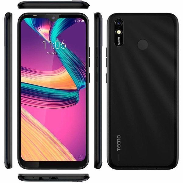Смартфон Tecno Spark 4 Lite BB4k 2/32GB black (4895180754593) 