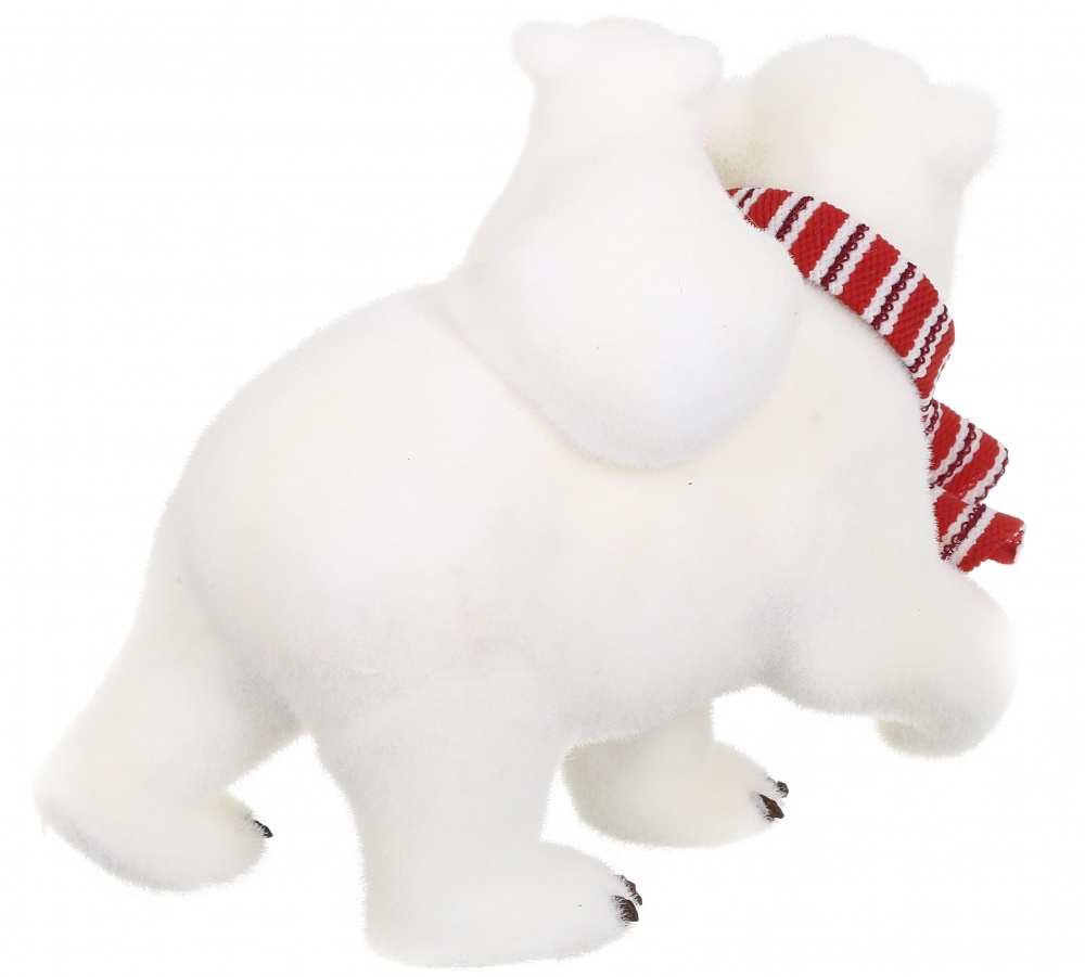 Декорация новогодняя мишка с медвежонком белый B41584R-W 32х18 см