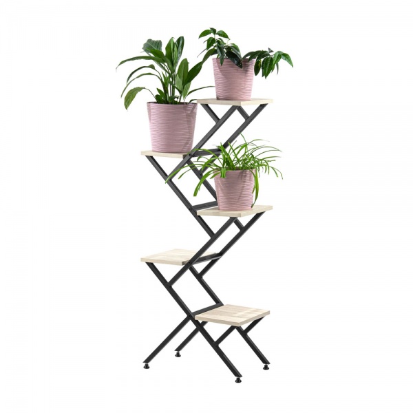 Подставка для цветов Течение 53х30,5x127 см черный 