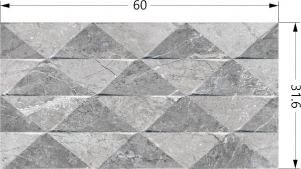 Плитка EcoCeramic BERNINI COLD RLV 31,6х60 