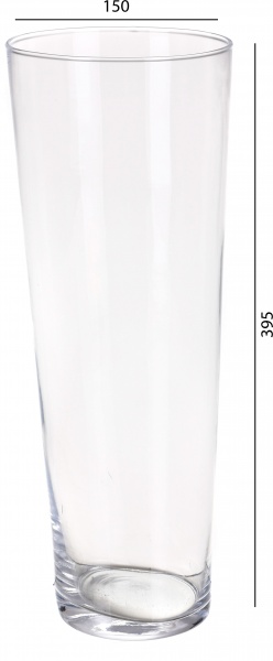 Ваза скляна Циліндр 15x39,5 см 39,5 см прозорий 