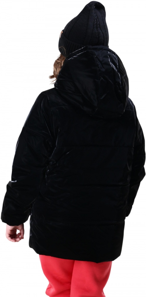 Куртка-пуховик для девочек HW р.140–146 черный RN0715