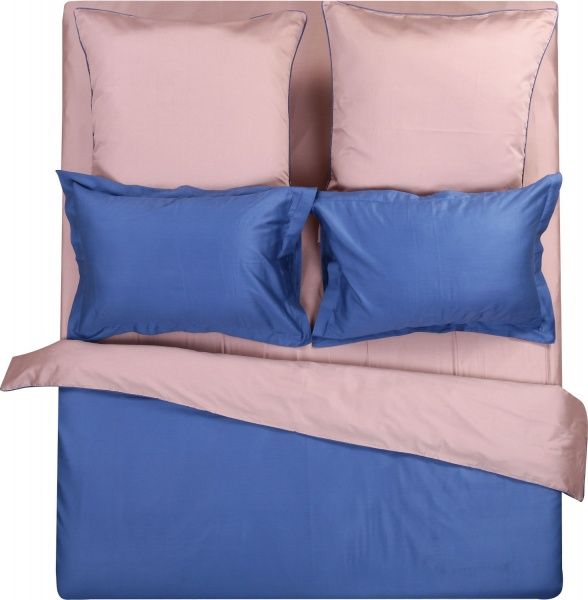 Комплект постільної білизни Loft 2 синє капучино Karna 