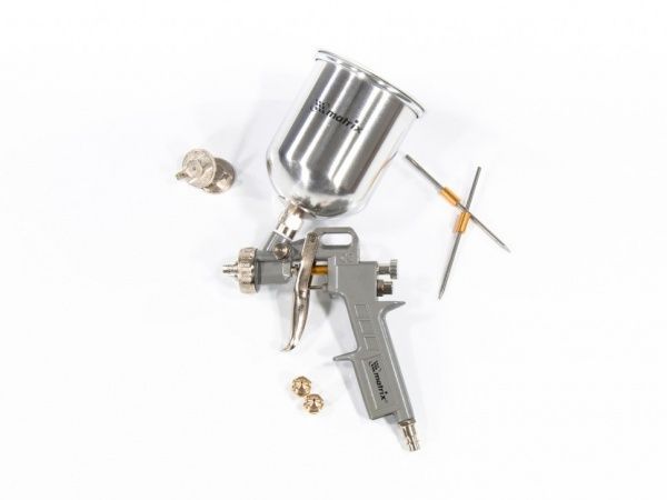 Краскораспылитель MTX HP 0,6 л + сопла 1.2, 1.5 и 1.8 мм 573149