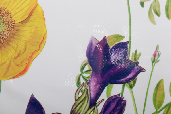 Скатерть Маки 137x240 см белый с рисунком Даріана 