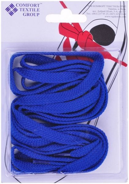 Шнурки Comfort Textile Group плоские синий 150 см