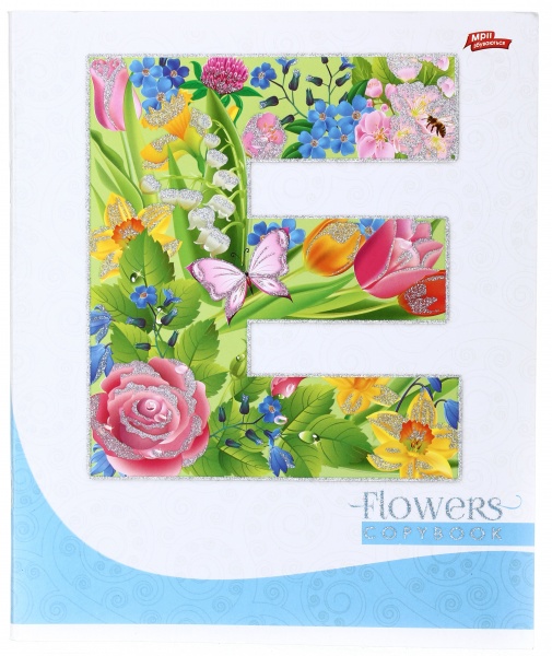 Тетрадь школьная с глитером 60 листов в клеточку в ассортименте Мечты сбываются