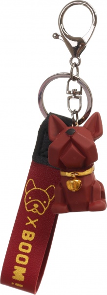 Брелок Бульдог красный