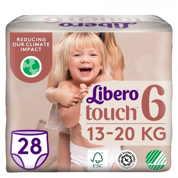 Підгузки-трусики Libero Touch 6 13-20 кг 28 шт.
