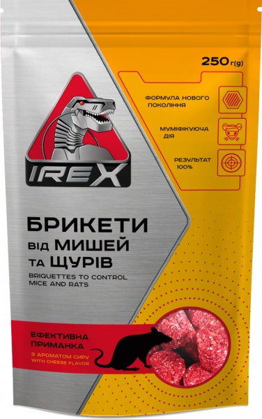 Брикеты от мышей и крыс IREX 250 г IRR001