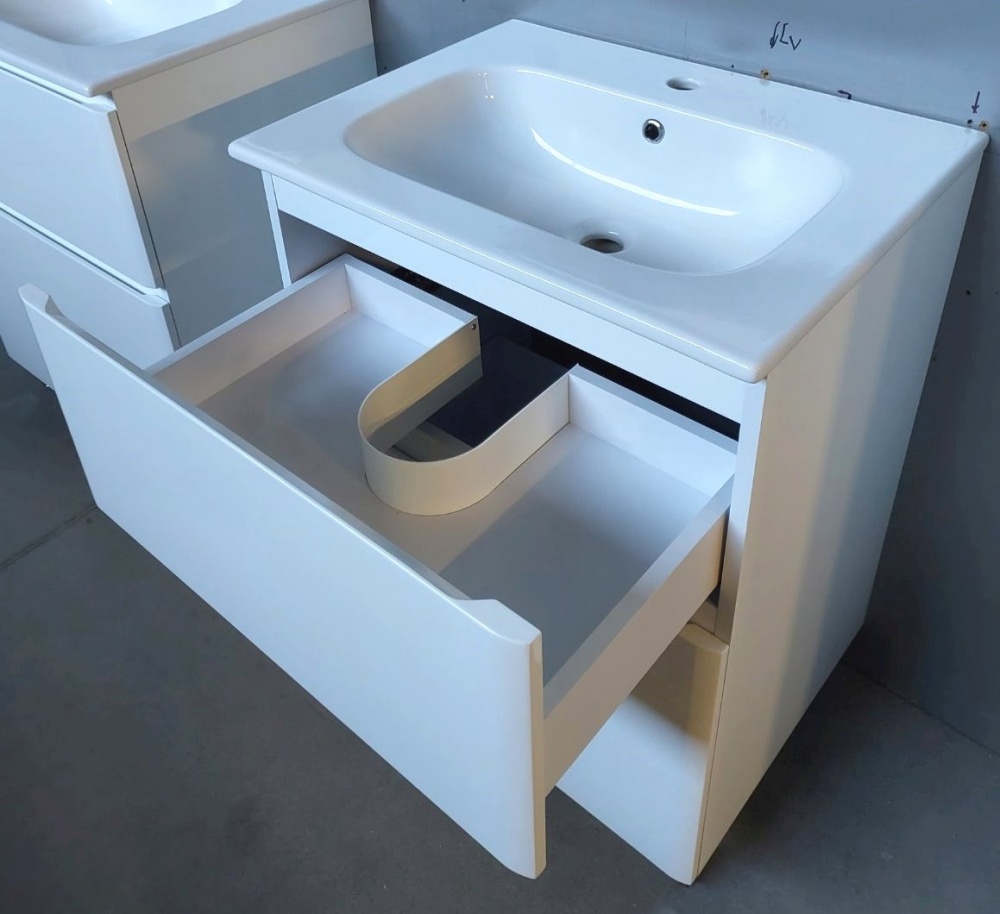 Тумба напольная ЮВЕНТА Ester - 60 белый с умывальником