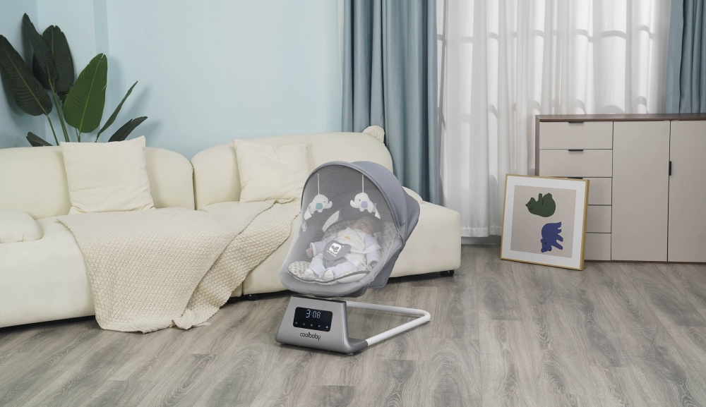 Кресло-качалка Coolbaby с LED дисплеем KDD-RS003D