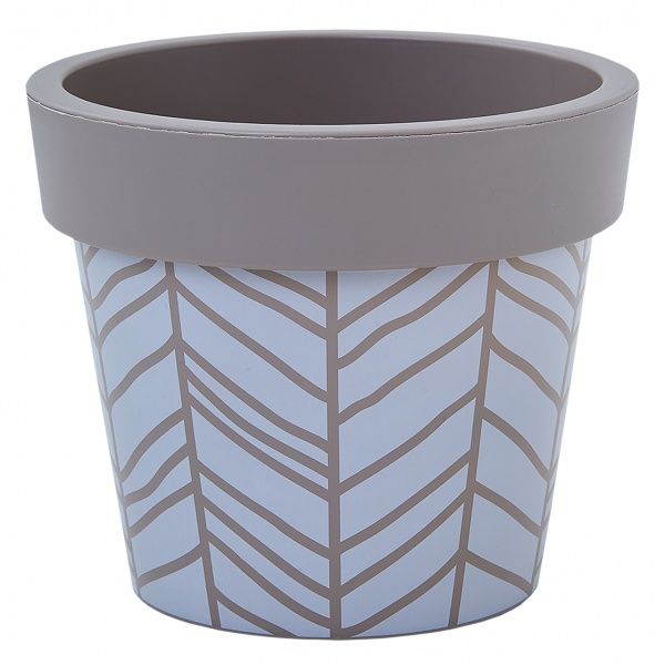 Горщик пластиковий Алеана Гамма 14x12 см круглий біла троянда 