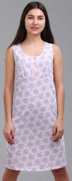 Нічна сорочка Roksana Verona 642/16120 р. M рожевий із сірим 