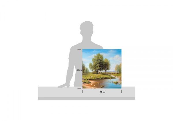 Репродукция Деревенский пейзаж 48x48 см i_48_00028 