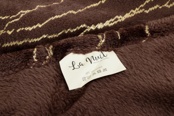 Плед Basic Marble Gold 200x220 см коричневий La Nuit 