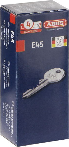 Цилиндр Abus E45 30x30 ключ-ключ 60 мм матовый никель