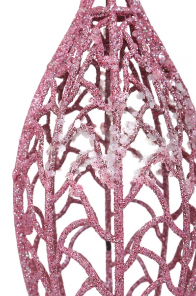 Декоративна підвіска Шишка 22,5 см рожевий HF2K785
