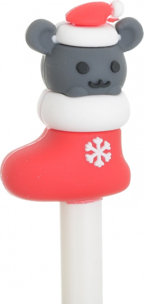 Ручка шариковая Новогодний носок Мышка 