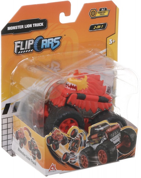 Машинка-трансформер Flip Cars 2 в 1 Монстр-трак Лев EU463875A-02
