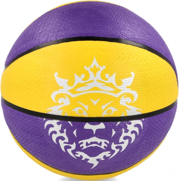 Баскетбольный мяч Nike Playground 2.0 8P L James Deflated Court N.100.4372.575.07 р. 7 желто-фиолетовый 