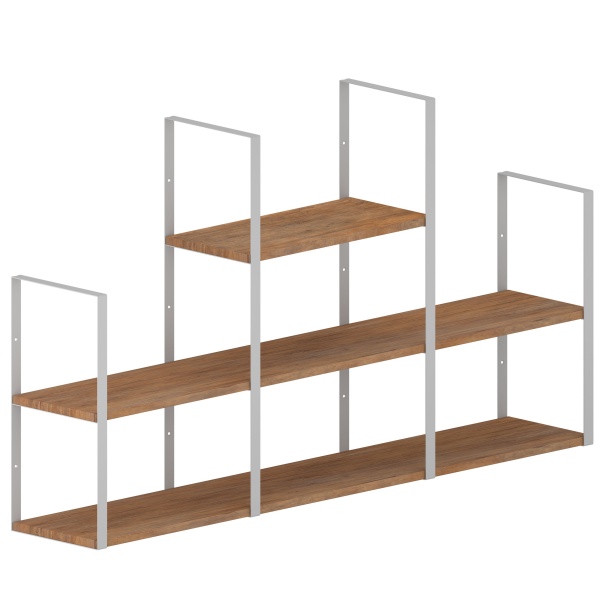 Кронштейн для полок Valore Прямоугольник тройной Loft SW-TR-21 белый