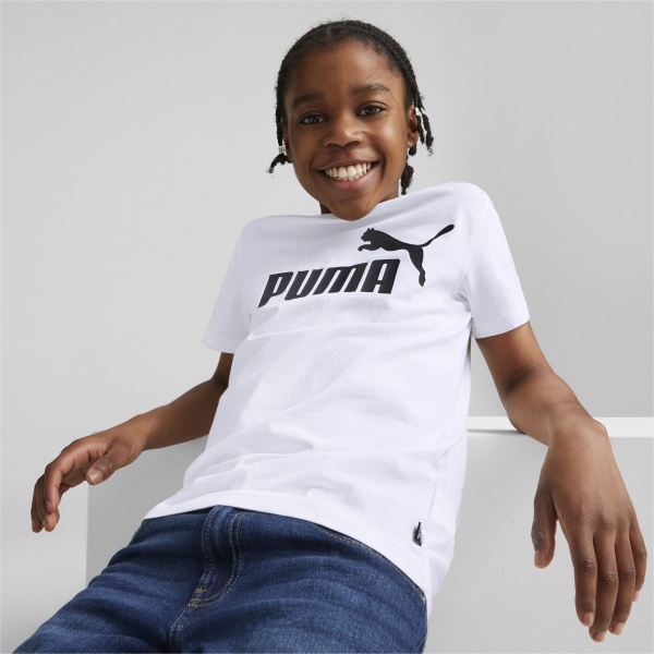 Футболка Puma ESS LOGO TEE B 58696002 р.176 білий