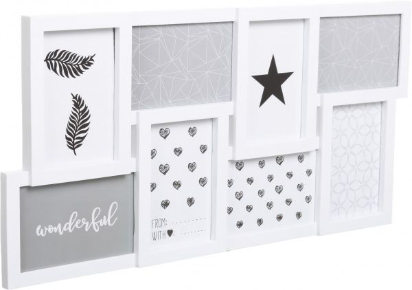 Коллаж BW 8 шт. 10x15 см белый 