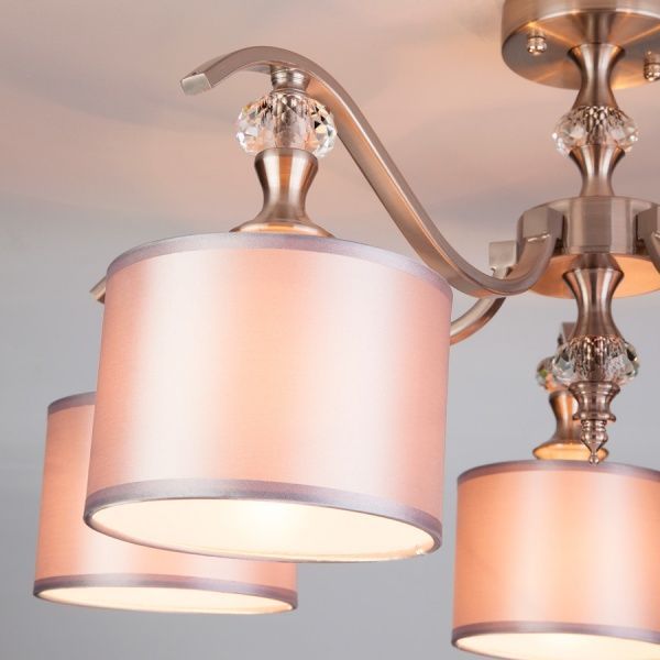 Люстра стельова Strotskis Ofelia 60070/8 8x40 Вт E14 нікель/сатин 