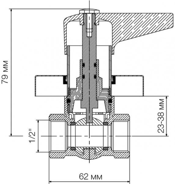Кран шаровой Bonomi скрт1/2 ( 80020004 )