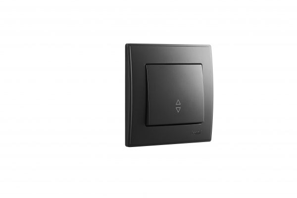 Вимикач прохідний одноклавішний Lezard Lesya без підсвітки 16 А 250В антрацит 705-4242-105