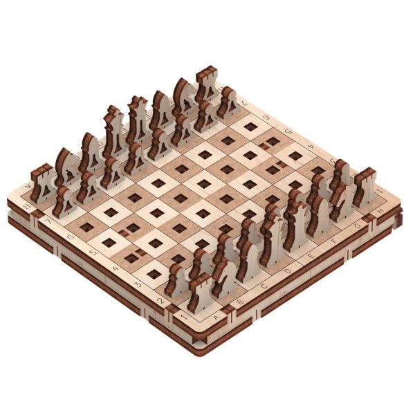 Деревянный 3D-конструктор Mr.Playwood Шахматы 10306