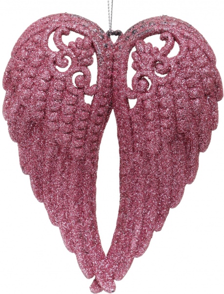 Декоративна підвіска Крила 15 см рожевий HFF232P