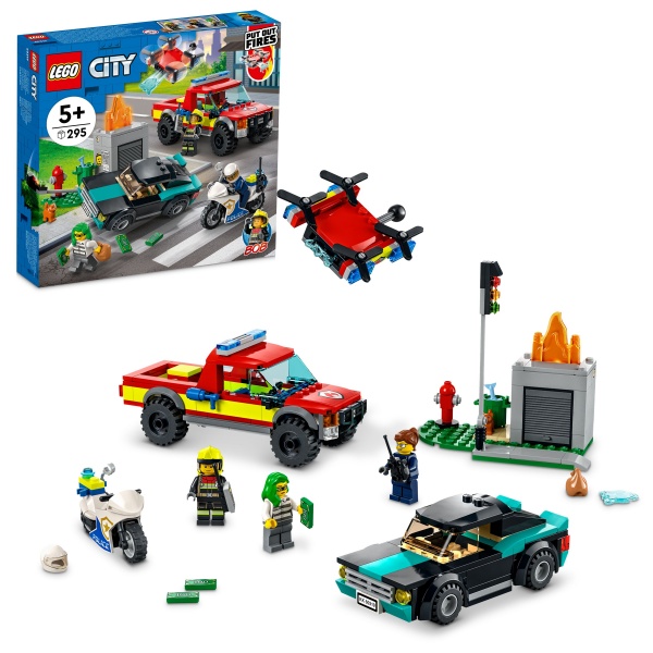 Конструктор LEGO City Пожарная бригада и полицейская погоня 60319