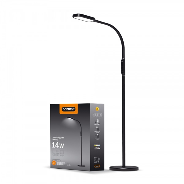 Торшер Videx LED TF07B 14 Вт черный 24858 