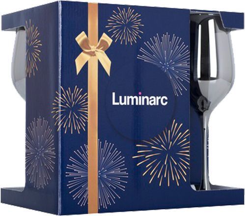 Набор бокалов для вина Селест Сияющий Графит 350 мл 6 шт P1566/1 Luminarc