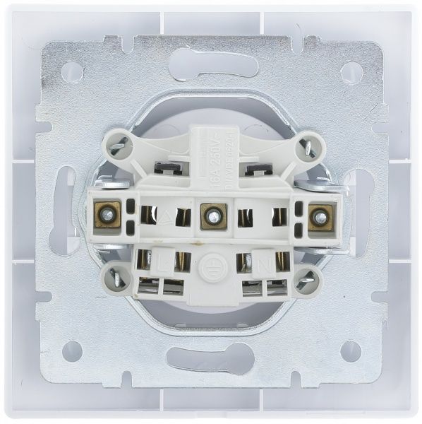 Розетка без заземлення UP! (Underprice) One Plus без шторок без кришки білий 706-0202-121B