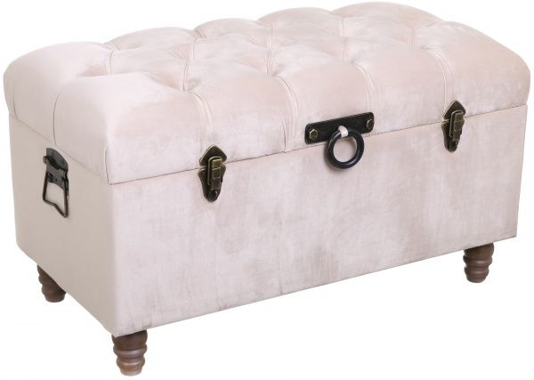 Скриня-пуф Shic B айворі, 82,5х42х47 см велюр 