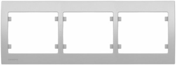 Рамка тримісна Siemens IRIS горизонтальна алюміній меркурій G-S18003-MA