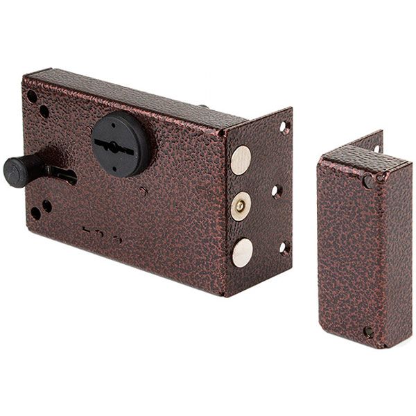 Дверний замок вхідний ЭЛЬБОР Лазурит 1.02.61.5.5.КМА нікель