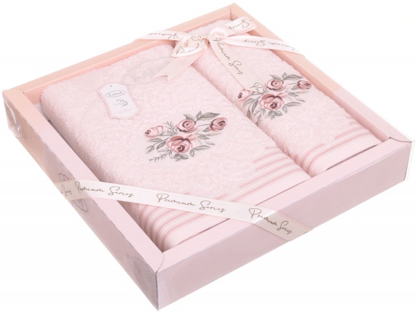 Набір рушників Stella 2 шт. абрикосовий Karna 