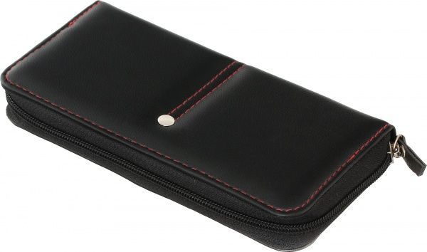 Кошелек женский на молнии черный 022001 