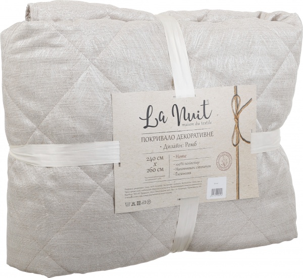 Покрывало Jado 711 ромб 240x260 см La Nuit белый 