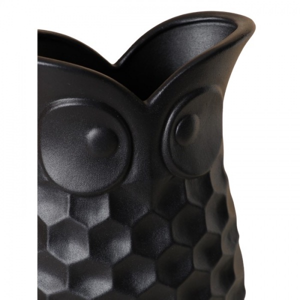 Ваза керамічна Nana ceramics Сова 38 см чорний муар 