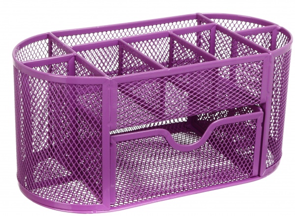 Органайзер настольный металл 22.3х10.8х10.8 см фиолетовый Nota Bene