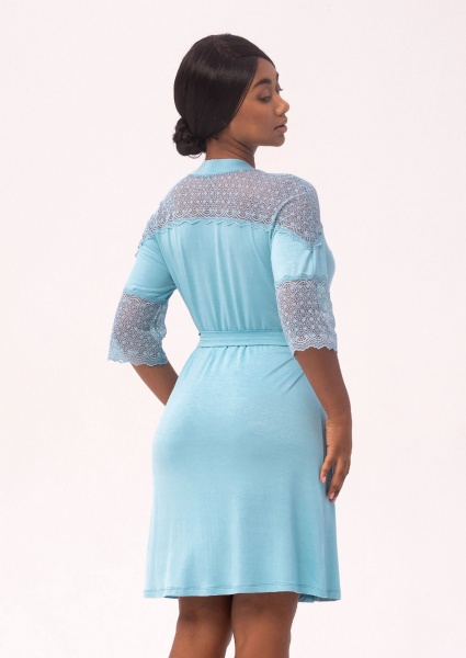 Халат домашний женский Roksana Josephine р. 48 голубой №1340/60415