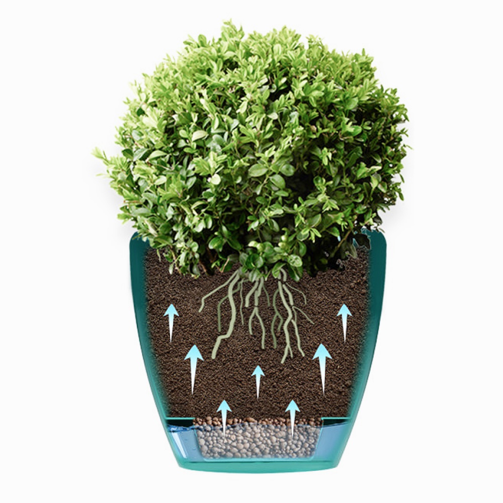 Вазон пластик Deco Twin круглий антрацит 12 л Santino (2010643)