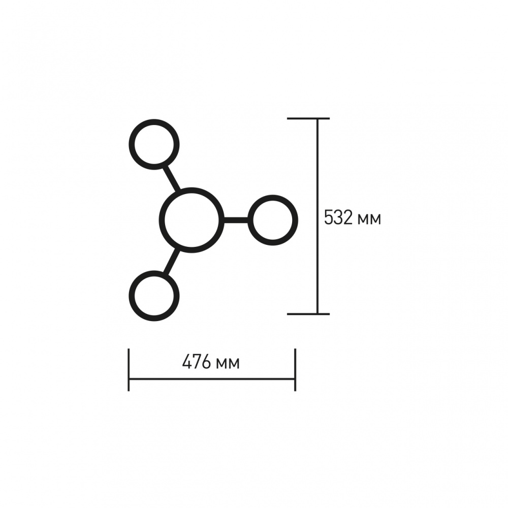 Люстра стельова Eurolamp Iron Glow 3xGX70 чорний LED-LR-3хGX70(black)