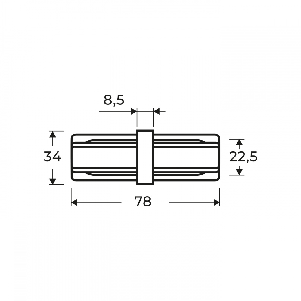 Коннектор Eurolamp для шинопровода черный CNCTR-TR(black)S