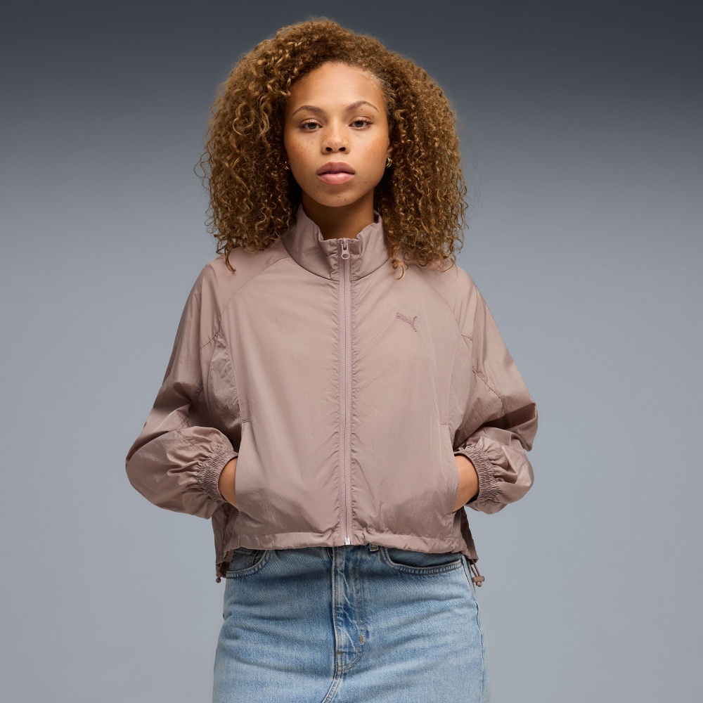 Куртка жіноча Puma HER Relaxed Woven Full-Zip Jacket 69188788 р.S бежева